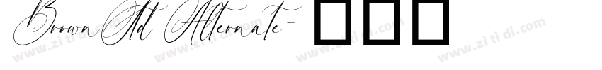 BrownStd Alternate字体转换